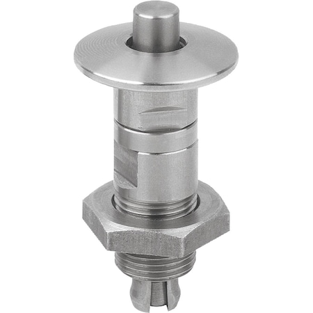 Kipp Locking Pin, D=6, 5, T1=6, Stainless Steel Bright, Comp:Stainless Steel Bright K1565.176